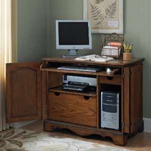 Home Styles Furniture Country Casual Compact Office Cabinet in Oak