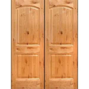  Interior Door: 8 ft. Tall Knotty Alder Two Panel Arch Pair 