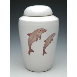 Dolphin Ceramic Cremation Urn 