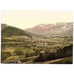 Photochrom Reprint of Semmering Railway, Payerbach with the Raxalpe 