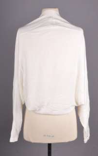 COUSIN JOHNNY Cream Knit L/S Cocoon Sweater Shrug OS  
