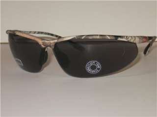 CAMOUFLAGE HUNTING SUNGLASSES SPORT WRAP TAN FRAME  