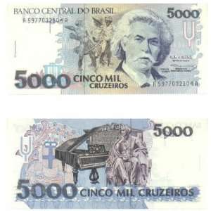    Brazil ND (1993) 5000 Cruzeiros, Pick 232c 