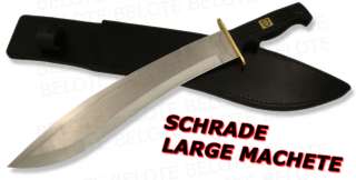 Schrade TOUGH Large Machete w/ Leather Sheath SCHLM  