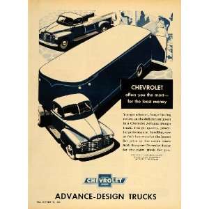  1949 Ad Chevrolet Chevy Truck Trailer Semi Detroit MI 