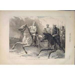  Czarevich Staff Field War Russia Russians Print 1877
