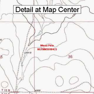   Topographic Quadrangle Map   Mesa Pino, New Mexico (Folded/Waterproof