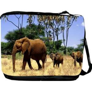  RikkiKnight Elephants in Safari Messenger Bag   Book Bag 