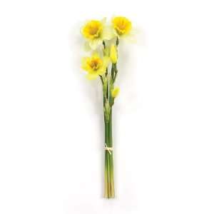   Yellow Daffodil Artificial Floral Bouquets Sprays 17 Home & Kitchen