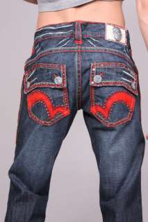 Laguna Beach Jeans RED Stich *CHOOSE ONE* w/ 2G Crystals *SAMPLE 
