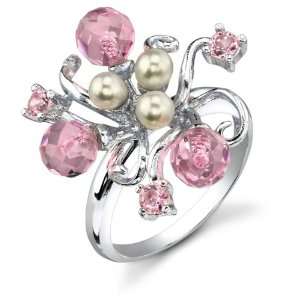  Unique Pink Sapphire and Pearl Ring Jewelry