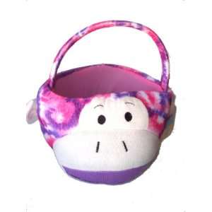   : Dan Dee Sock Monkey Easter Basket or Home Decor Pink: Toys & Games