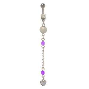  Dangling Heart Belly Button Ring   BP09 Jewelry