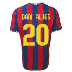  FC Barcelona 2009 10 DANI ALVES 20 Home Soccer Jersey Size 