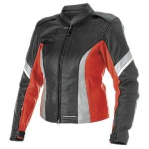  Clearance Womens Vixen Leather Jacket, Red   Medium 