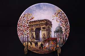   France L Arc De Triomphe Limited Edition Plate by Artist Louis Dail