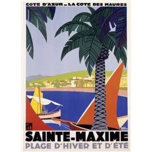 Sainte Maxime by Roger Broders 36 X 24 Poster