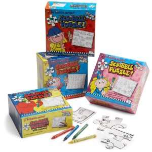   mats #6016 4 Piece Scribble Puzzles, set of four: Toys & Games