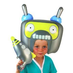  Bluw Inc Inflatable Robot Head And Blaster Toys & Games
