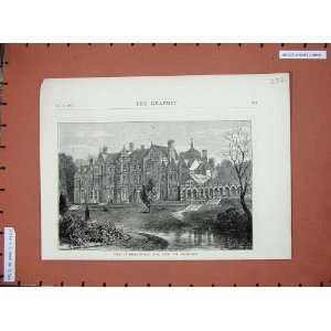  1871 View Sandringham Hall Architecture Antique Print 