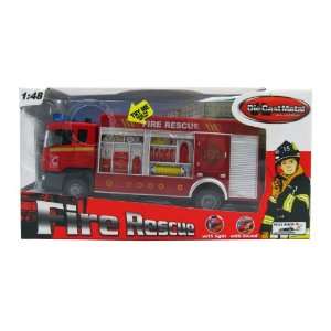  Diecast 7 Fire Truck 1:48 Scale Pull back Friction Toy w 