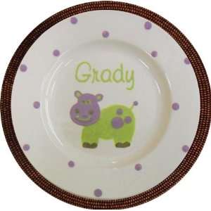  Hungry Hippo Personalized Ceramic Plate 