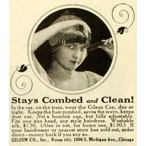  1922 Ad Gilson Hair Head Cap Combed Clean Hairstyling Tool 