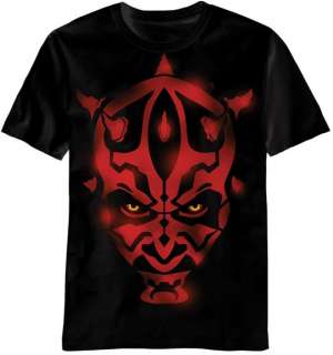 Star Wars Darth Maul Large Head Picture Tee Shirt Sizes S 2XL  
