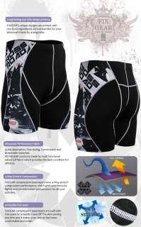   compression tights shorts base layer under gear running clothing S~2XL