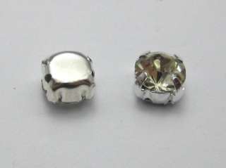 50 Crystal Glass Rhinestones Rose Montees 8mm Sew on Beads  