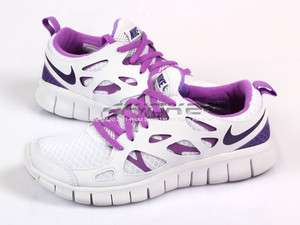 Nike Free Run 2.0 (GS) White/Club Purple Bright Violet Running 443742 