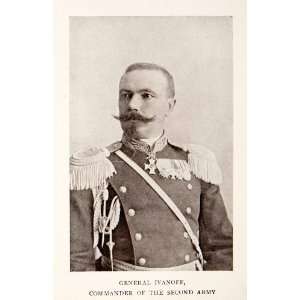  1913 Print General Ivanoff Commander Second Army Bulgaria 