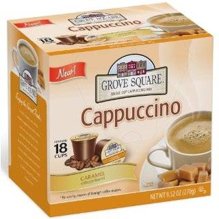 Grove Square Cappuccino Cups, Caramel,Single Serve Cup for Keurig K 
