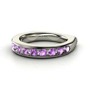  Decimal Band, Platinum Ring with Amethyst Jewelry