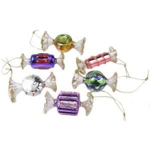  Mercury Glass Candy Ornaments, Set of 6 Ornament