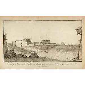  1757 Engraving Arab Houses Egypt Egyptian Architecture 
