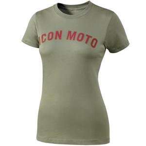    Icon Womens Retro T Shirt   X Large/Olive Green Automotive