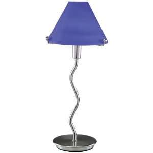   Accent Lamp with Blue Glass Shade   Class Glass