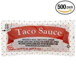 Portion Pack Taco Sauce, 0.32 Ounce Single Serve Packages (Pack of 500 