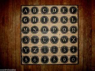 Typewriter Keys primitive Wooden Sign Great Study Decor  