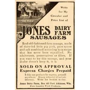  Dairy Farm Sausages Fort Atkinson   Original Print Ad: Home & Kitchen