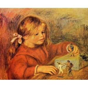 Oil Painting Claude Renoir Playing Pierre Auguste Renoir Hand Painte 