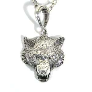   Canine Howl Coyote Silver Tone Vintage Wildlife Pendant Jewelry