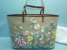 fendi shopping roll floral medium canvas tote handbag shoulder bag 