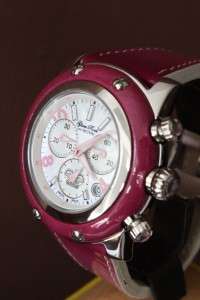   GLAM ROCK MIAMI SWISS MADE DEGRADED MAGENTA PATENT LEATHER WATCH