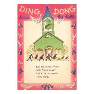 Ding Dong Says Bell Giclee Poster Print 