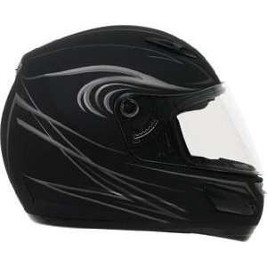 Max GM48 Derk Helmet, Flat Black/Silver, Size: Lg, Primary Color 
