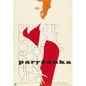 Une Parisienne Poster Polish 27x40 Brigitte Bardot Charles Boyer Henri 