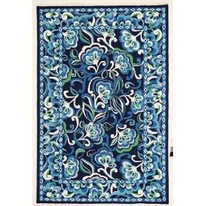  Vera Bradley Collection   Mediterranean Blue rug: Home 