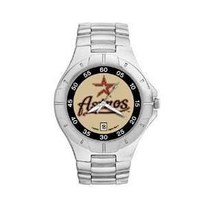 Houston Astros Mens Pro Ii Sterling Silver Bracelet Watch:  